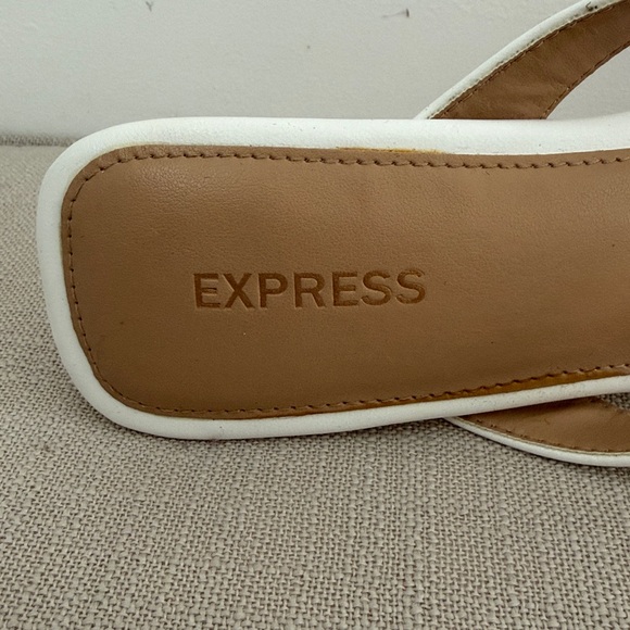 Express Women's Square Toe Kitten Heel Sandals - Picture 2 of 4